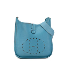 Hermes | Pre-Owned Clemence Evelyne II GM | Blue/Light Blue