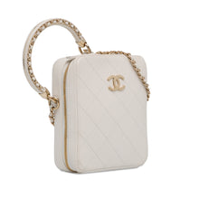 Chanel | Pre-Owned CC Lambskin Round Handle Camera Case | White