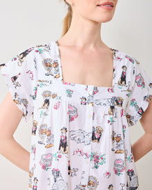 Fur Ever Yours - Pintuck Nightgown - Cloud - Printfresh