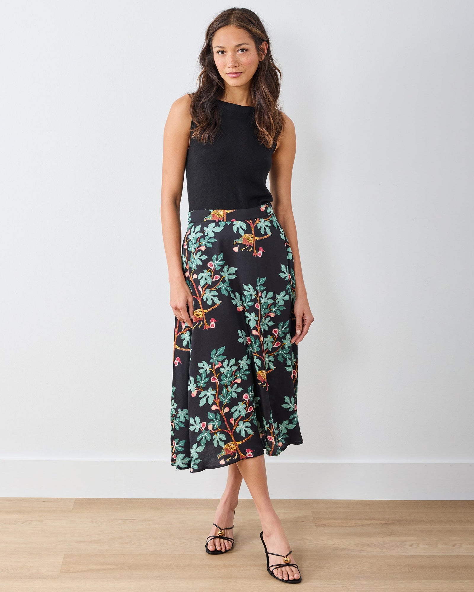 Pheasant & Figs - Quinn Skirt - Ink - Printfresh