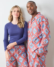 Reindeer Games - Lightweight Flannel PJ Pants - Red Sleigh - Printfresh