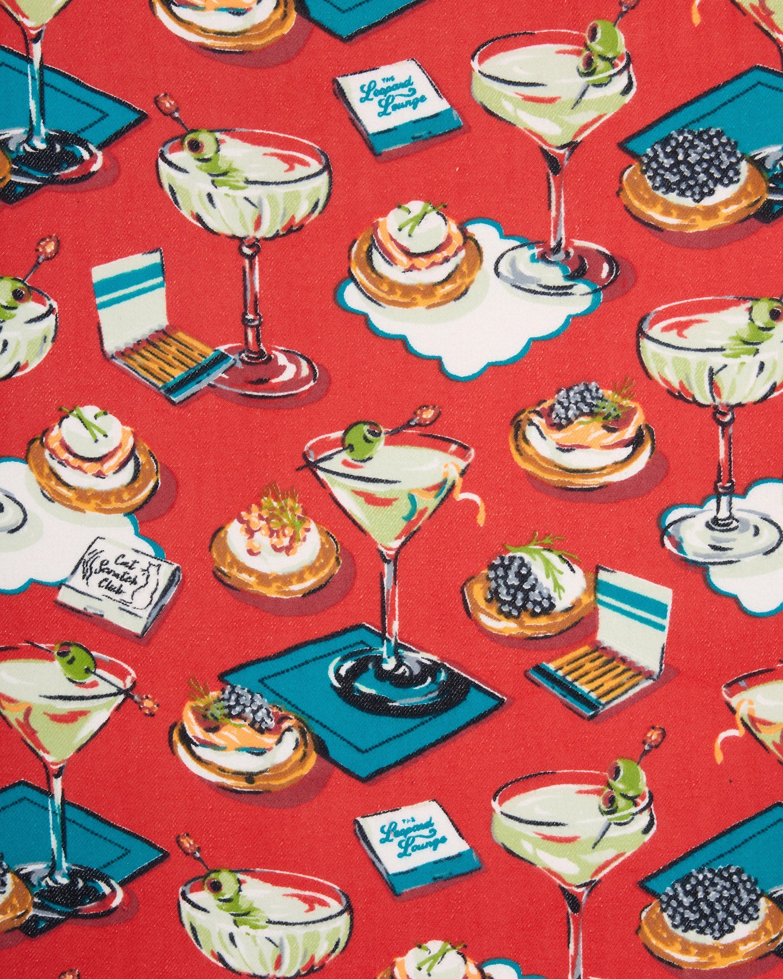 Blinis & Martinis -The Traveler Tote - Matchbook Red - Printfresh