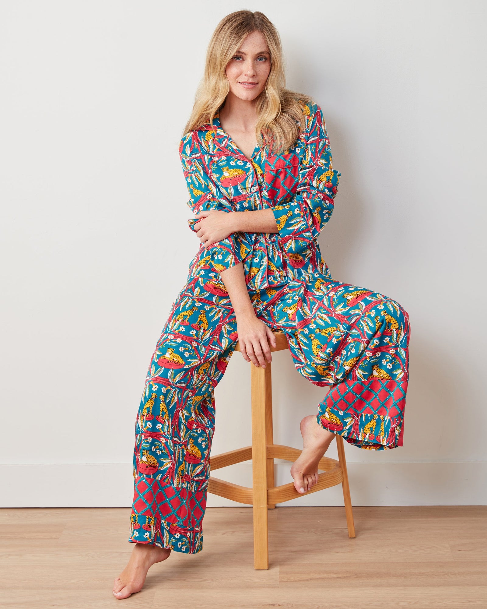 Royal Cheetah - Eco Satin Rittenhouse Set - Ruby & Jade - Printfresh