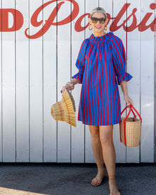 PF + Pencil & Paper Co. Nautical Stripes - Wells Dress - Maritime Blue - Printfresh