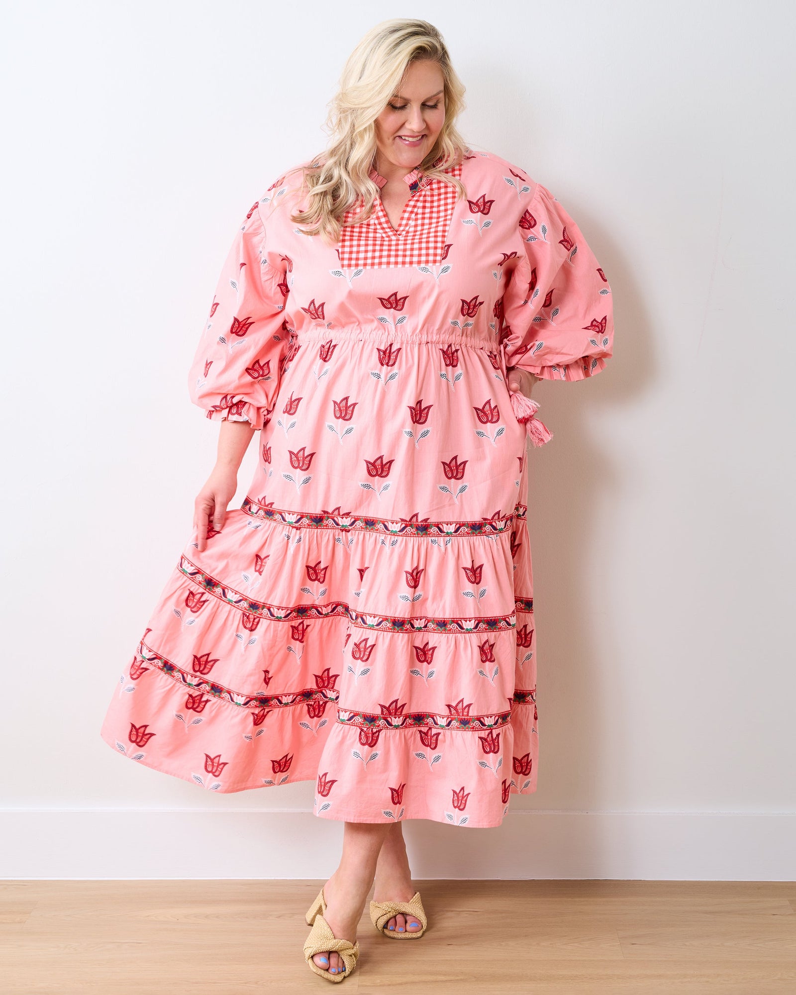 Tulip Bloom - Coconut Café Dress - French Pink - Printfresh