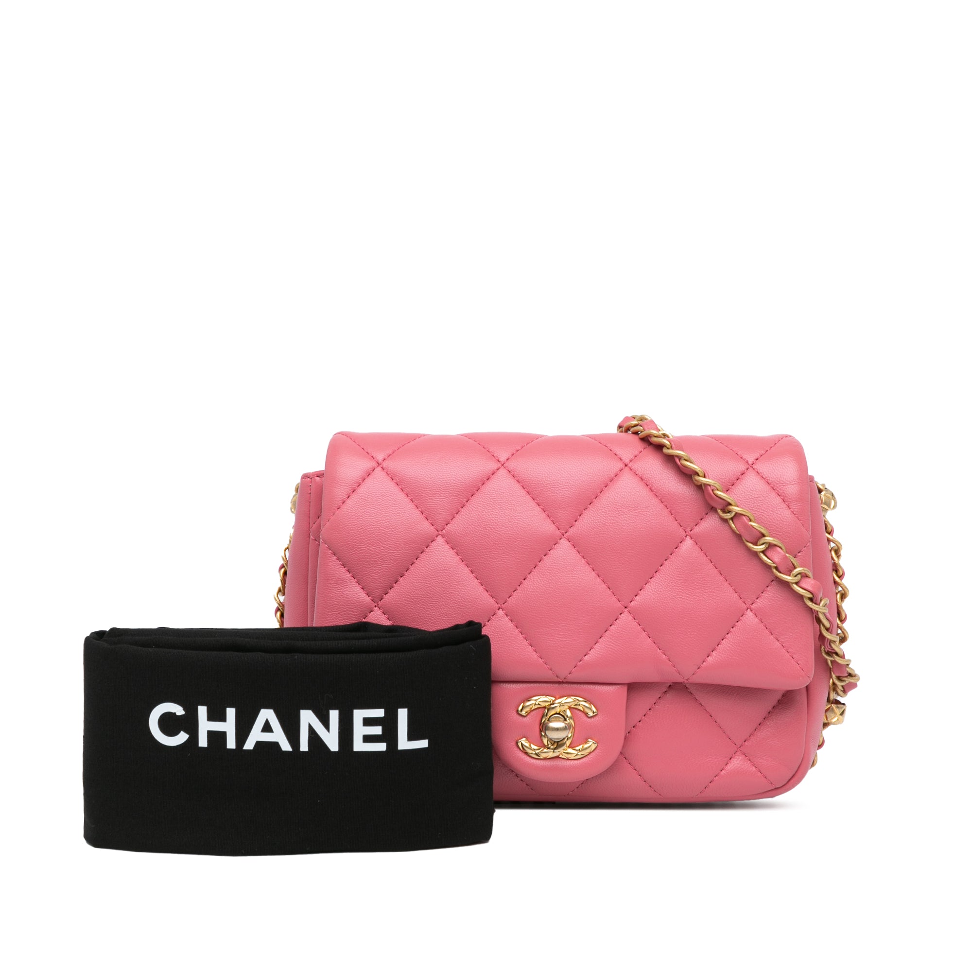 Chanel | Pre-Owned Small Quilted Lambskin Dynasty Flap | Pink
