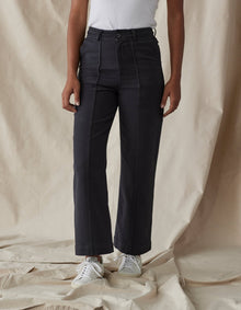Women | Comfort Terry Wide Leg Crop Pant | Phantom