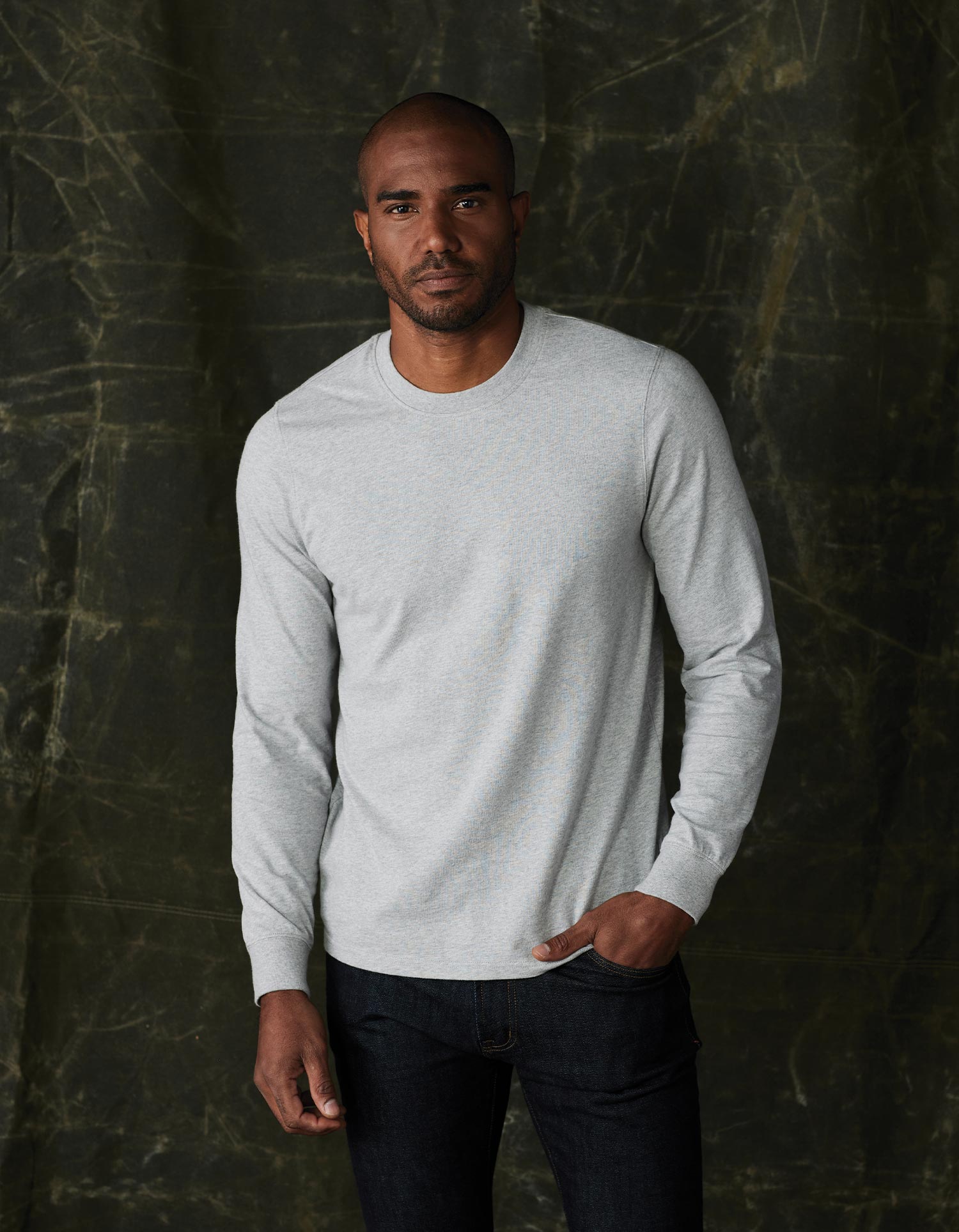 Men | Lennox Jersey Long Sleeve Tee | Heather Grey