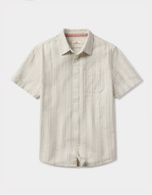 Men | Freshwater Short Sleeve Button Up Shirt | Sea Glass Stripe