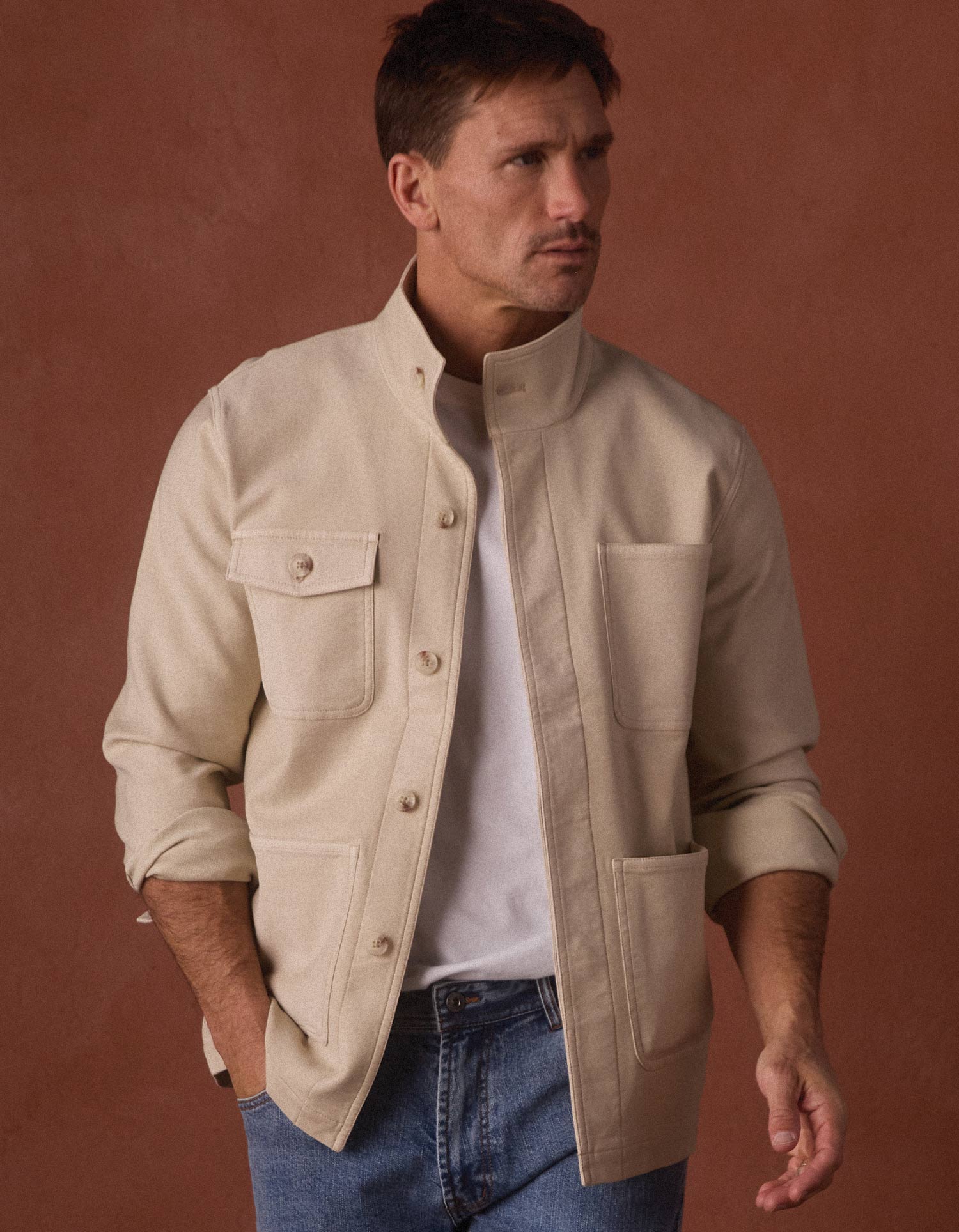 Men | Comfort Terry Chore Coat | Birch