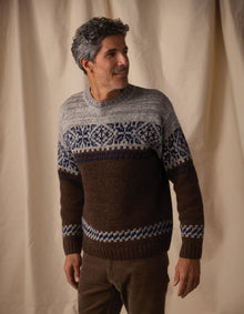 Men | Fair Isle Crew | Brown Multi