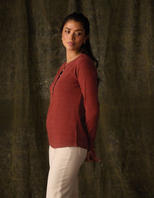 Women | Puremeso Henley | Terracotta