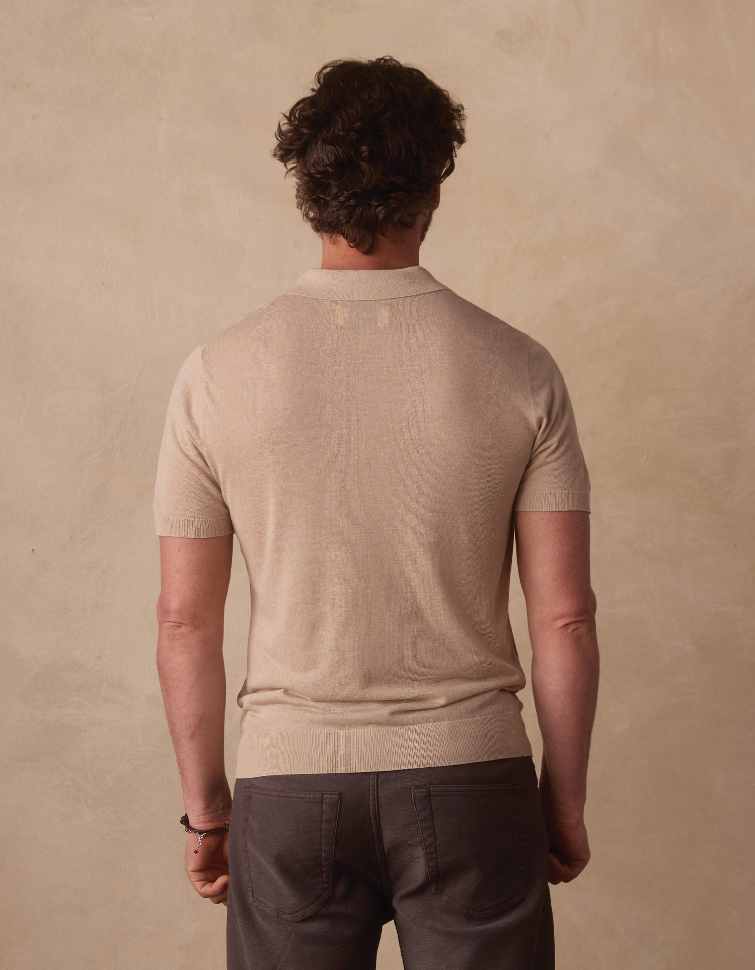 Men | Summer Linen-Blend Polo | Jute