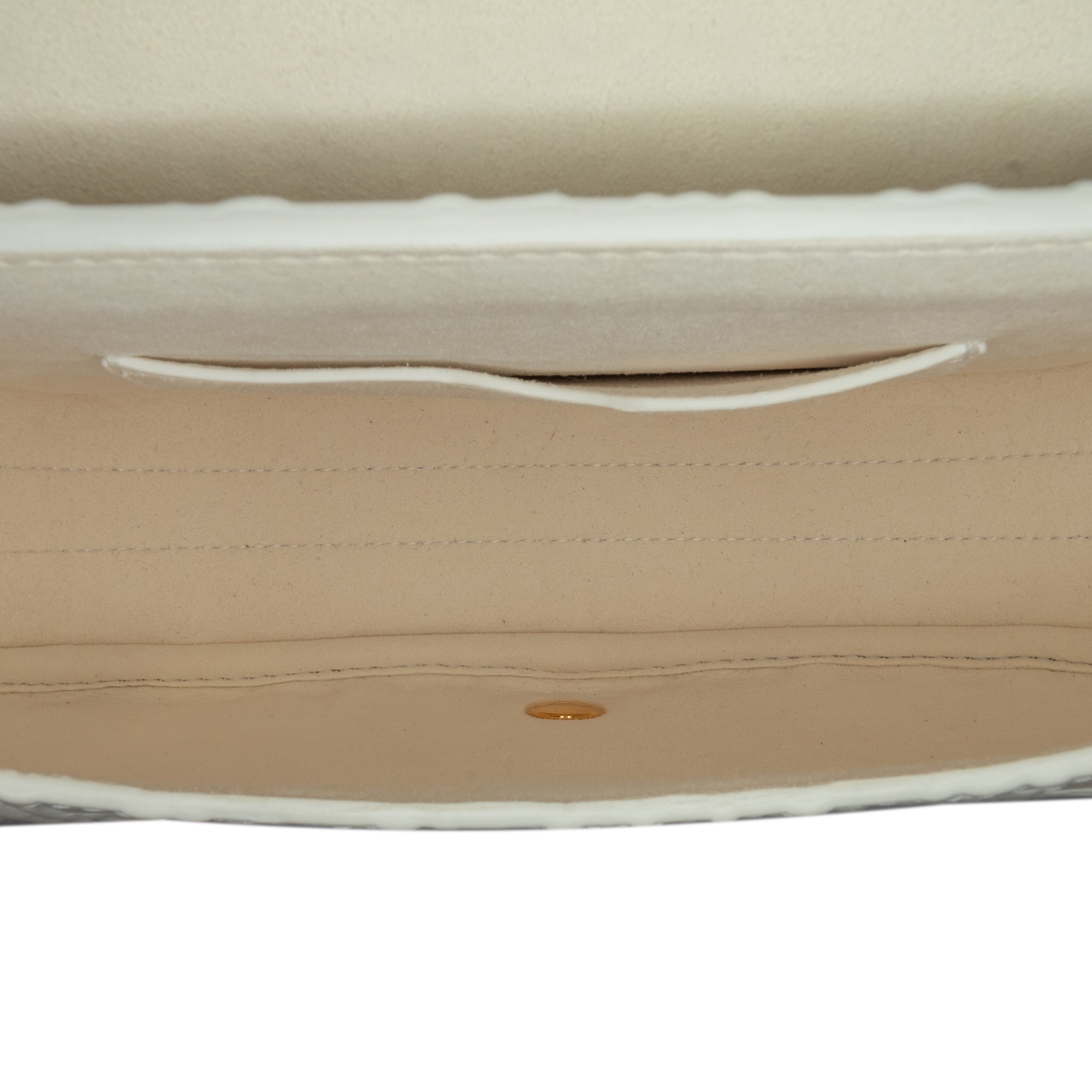 Dior | Pre-Owned Medium Perforated Calfskin Oblique Bobby Flap | White