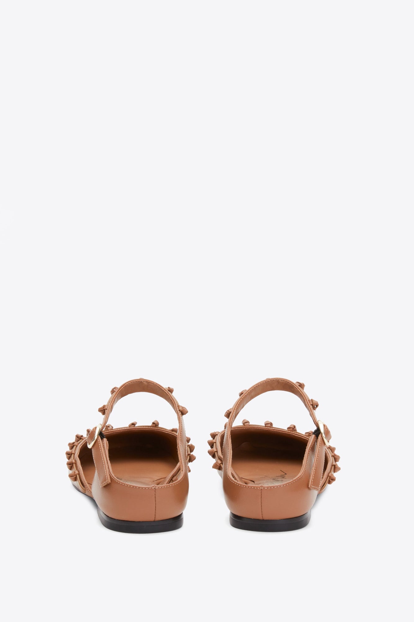 ID Mary Jane Flat with Leather Craft | Camel