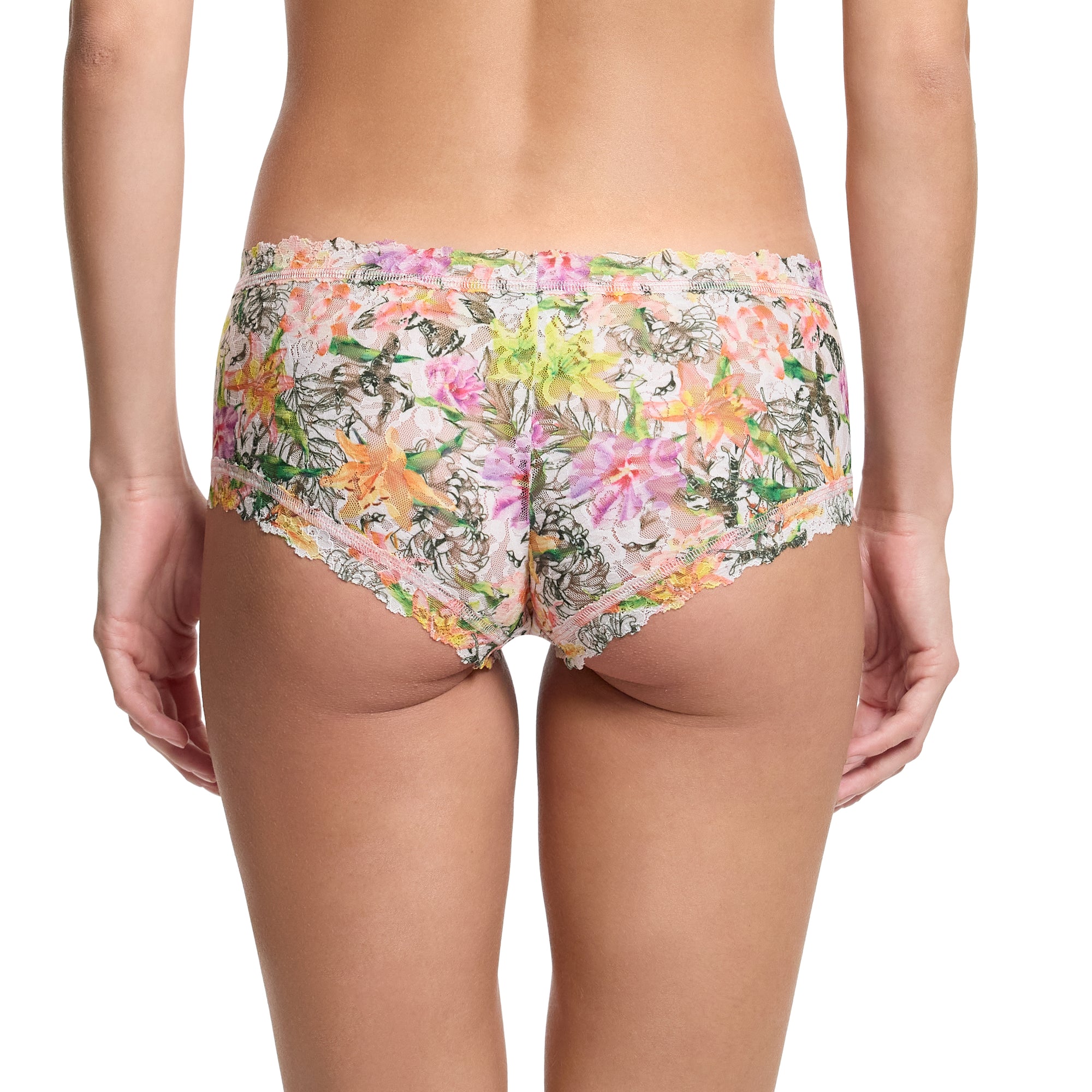 Signature Lace Boyshort | Botany (White)