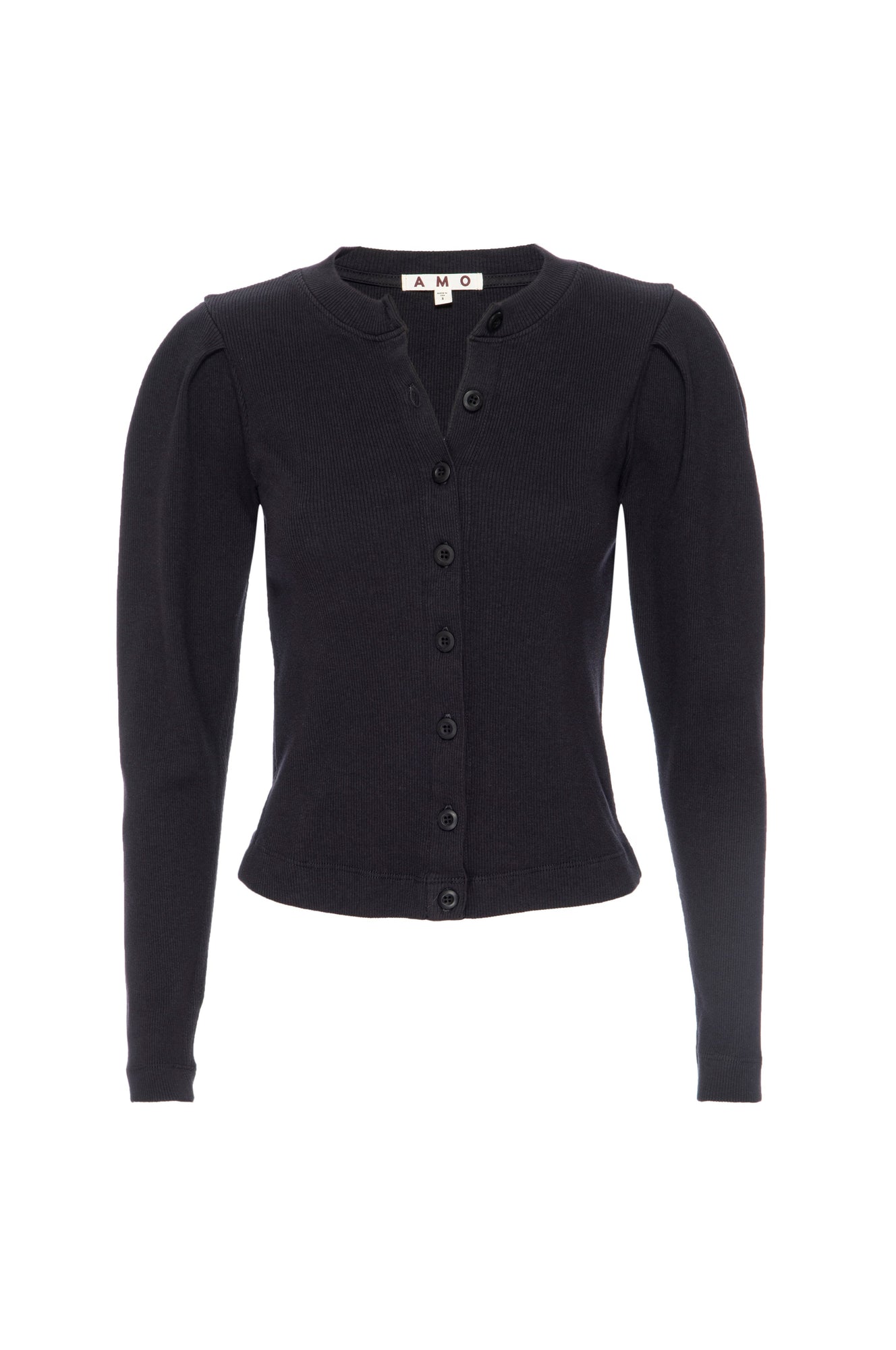 Puff Sleeve Cardigan | Vintage Black