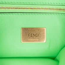Fendi | Pre-Owned Zucca Embossed Leather Chain Midi Baguette - III | Green/Light Green