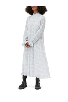 Pleated Georgette Midi Dress | Cherry Blossom