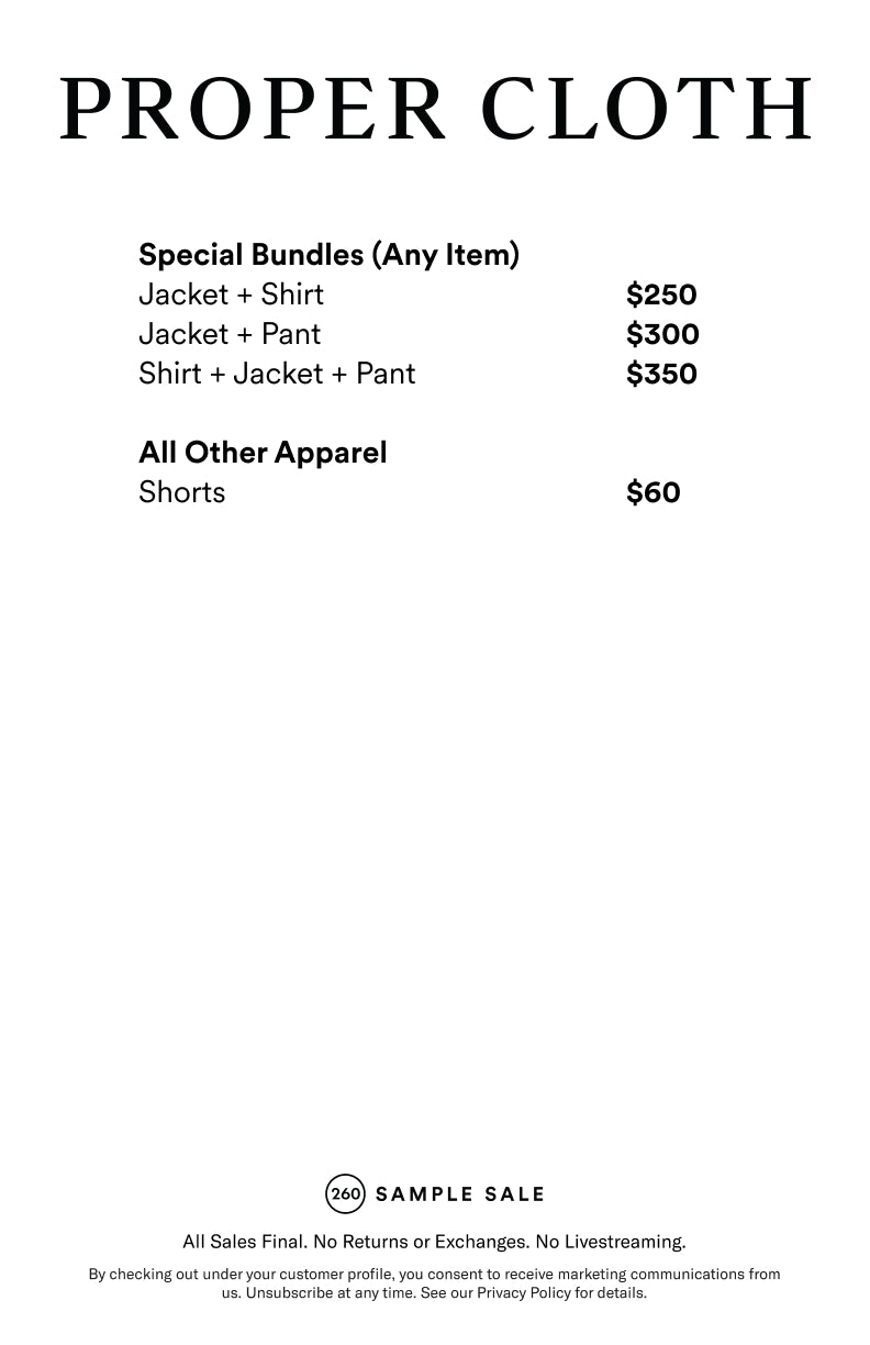 Price table