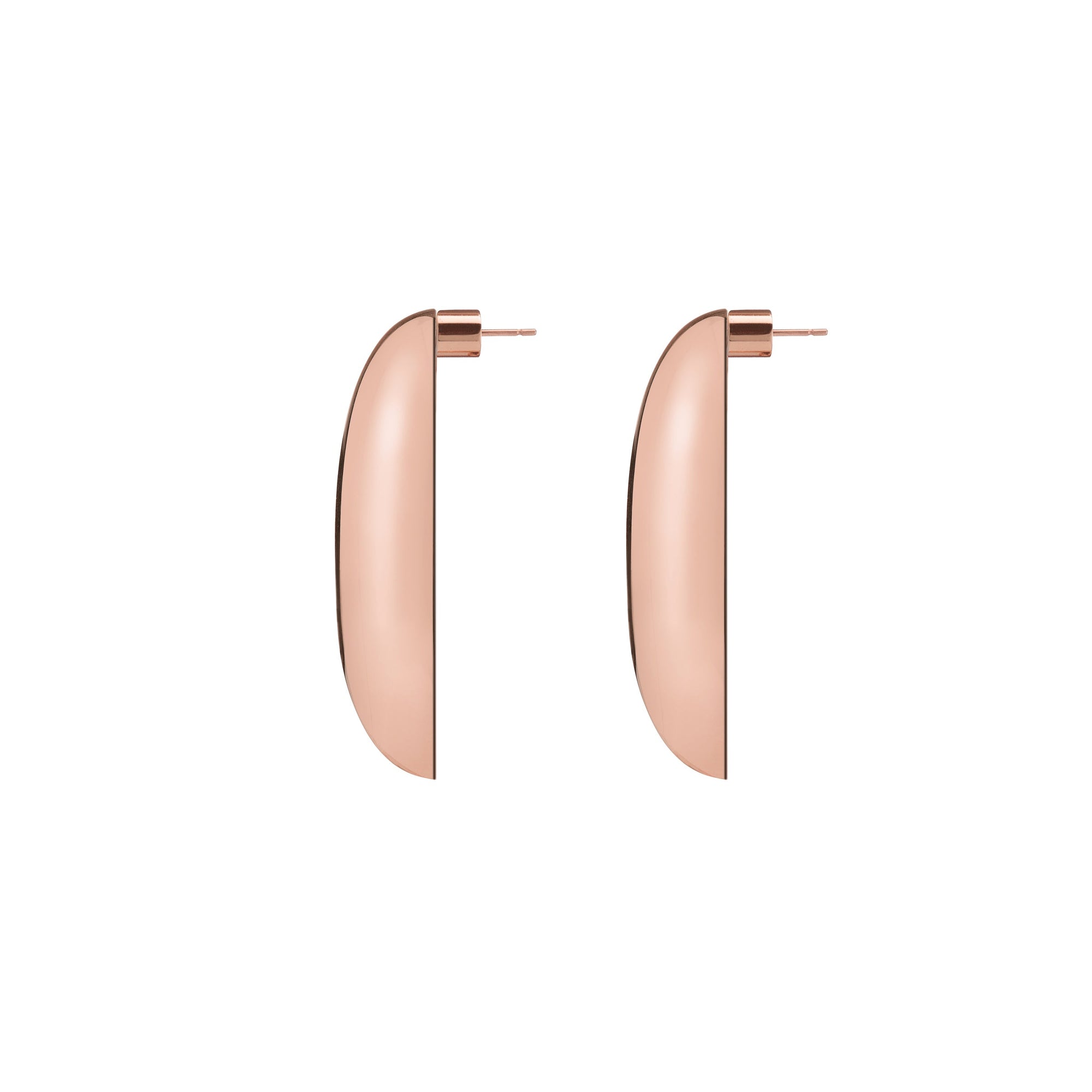 Jennifer Fisher X Loveshackfancy Puffy Heart Stud Earrings | Rose Gold