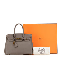 Hermes | Pre-Owned Epsom Birkin Retourne 30 | Brown/Taupe