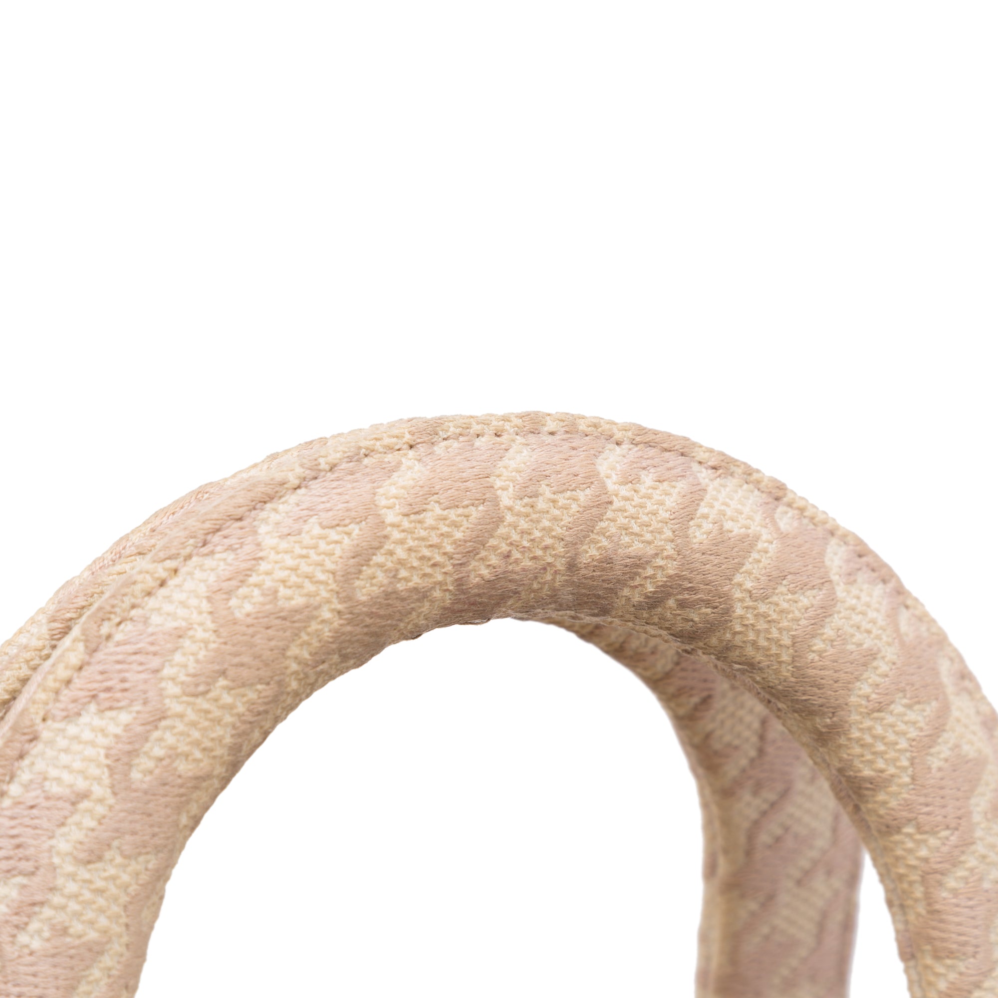 Dior | Pre-Owned Medium Embroidered Canvas Houndstooth Lady D Lite | Pink/Light Pink