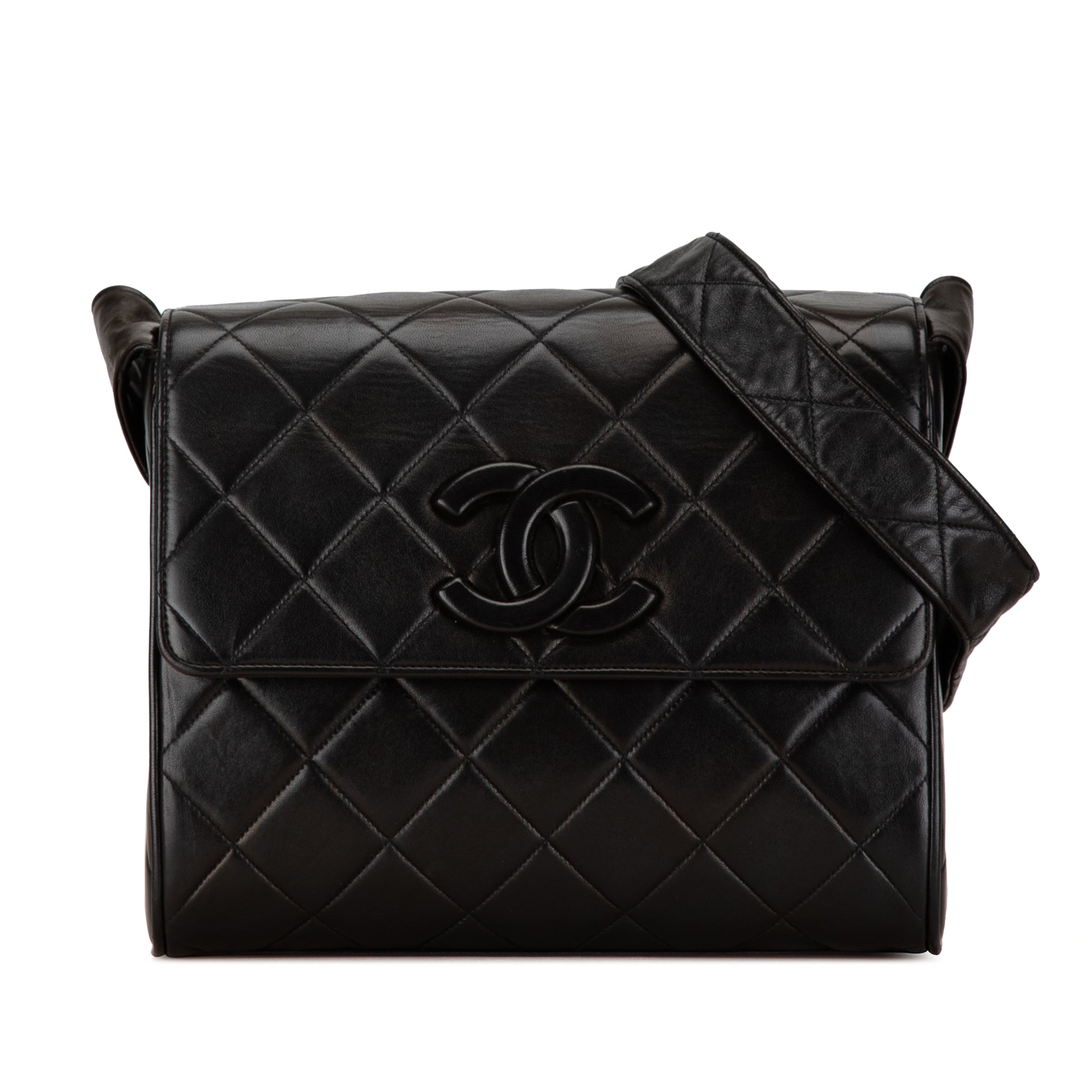 Chanel | Pre-Owned CC Quilted Lambskin Flap | Black