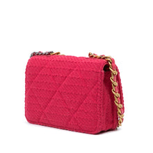 Chanel | Pre-Owned Tweed 19 Wallet On Chain | Pink/Dark Pink