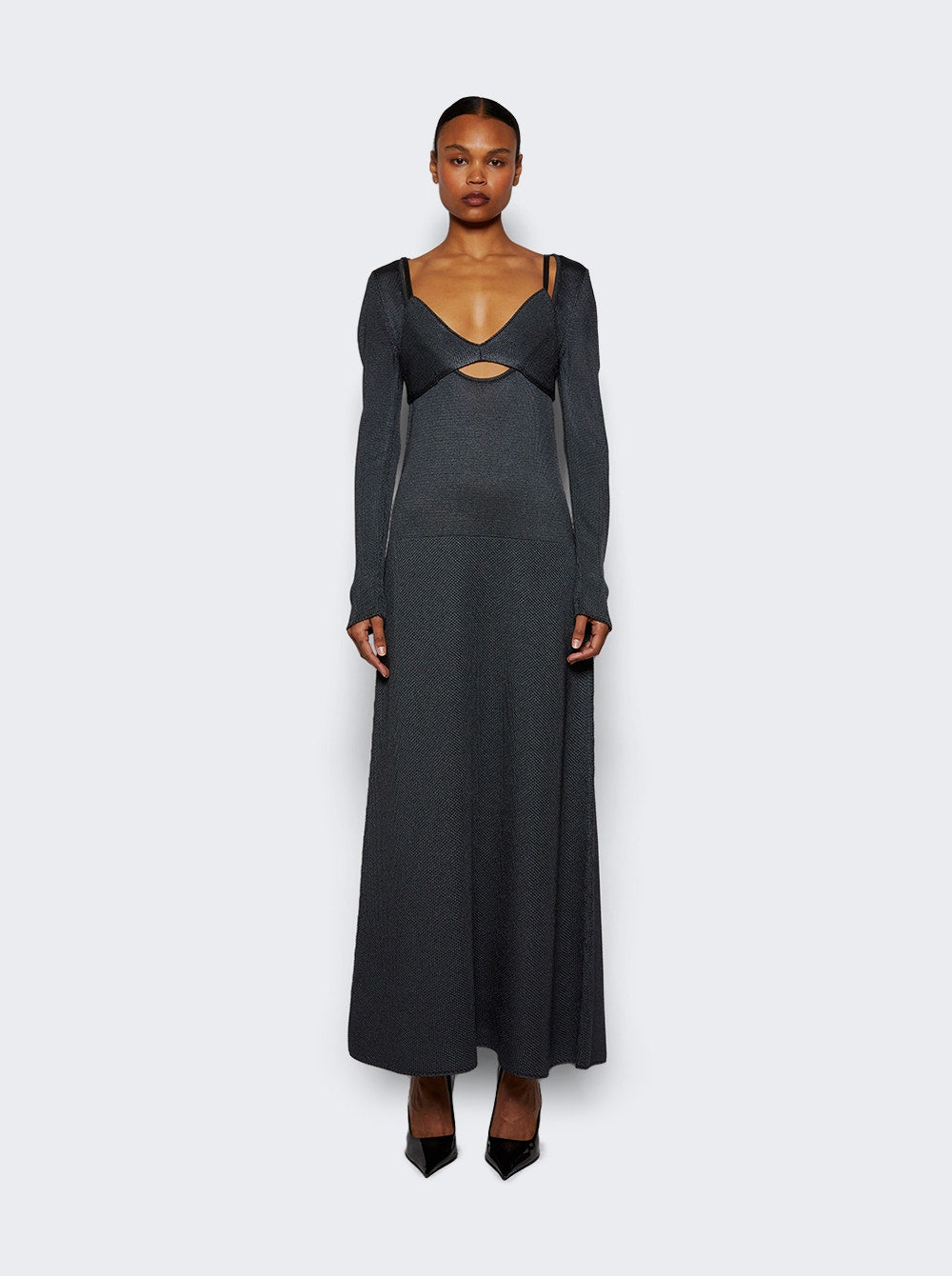 Women | Proenza Schouler | Nalani Dress In Lacqured Viscose Slate