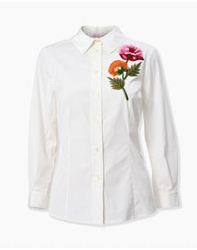 Embroidered Icon Shirt | White Multi