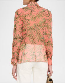 Long Sleeve Button Down Top | Sunset Multi