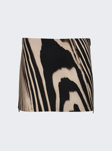 Women | David Koma | Zebra Print Mini Skirt Beige And Black