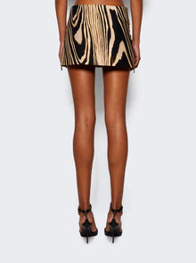 Women | David Koma | Zebra Print Mini Skirt Beige And Black