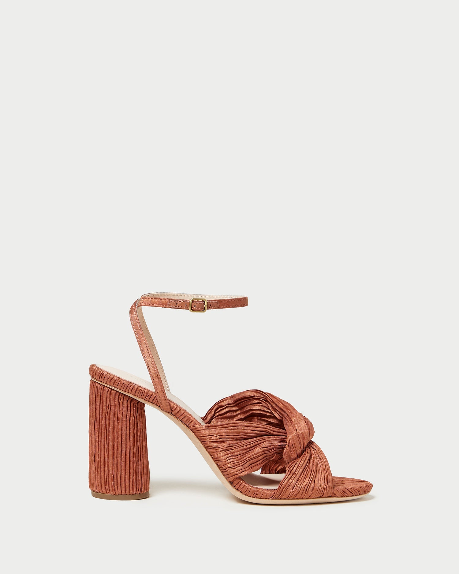 Reed Pleated Twist Heel | Terracotta