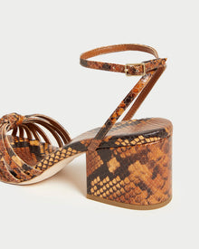 Renee Knot Heel Sandal | Brown