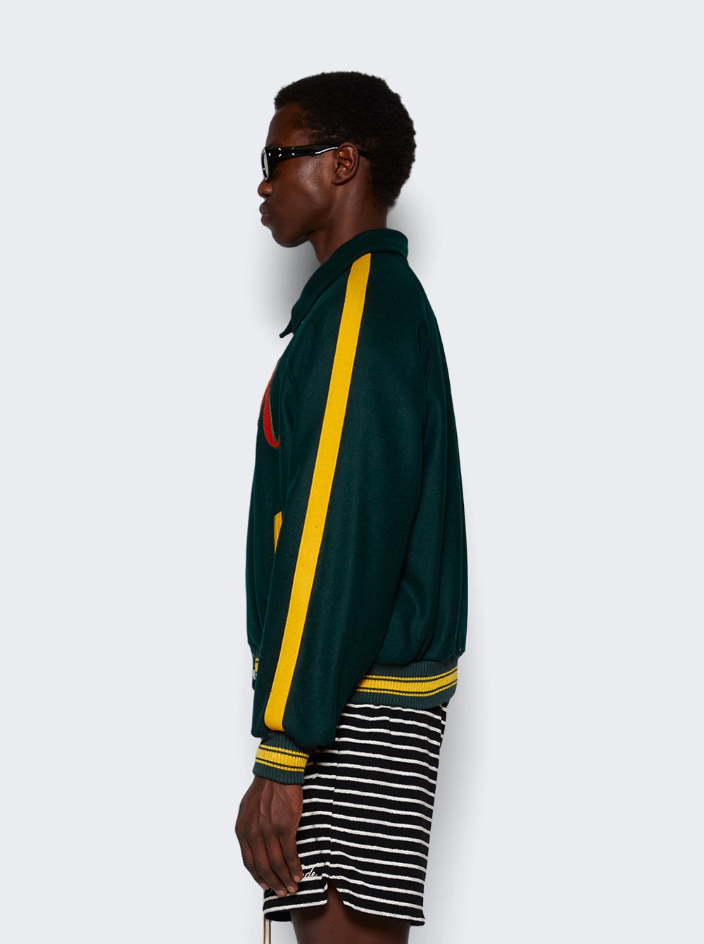 Men | Rhude | Raglan Varsity Jacket | Green