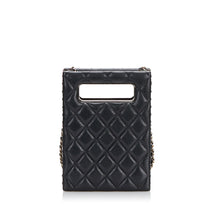 Chanel | Pre-Owned Mini Caviar Chain Around Cut Out Evening Bag | Black