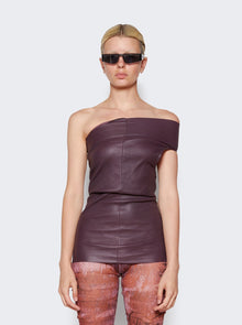 Women | Rick Owens | Athena Leather Tank Top | Amethyst