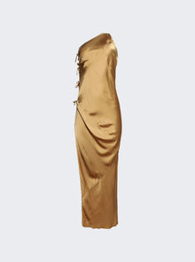 Women | Rick Owens | Taco One-shoulder Tie-embellished Dress | Honey