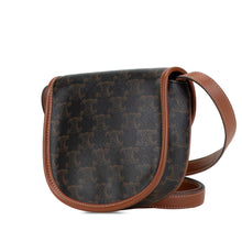 Celine | Pre-Owned Mini Triomphe Coated Canvas Besace Crossbody | Brown