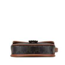 Celine | Pre-Owned Mini Triomphe Coated Canvas Besace Crossbody | Brown