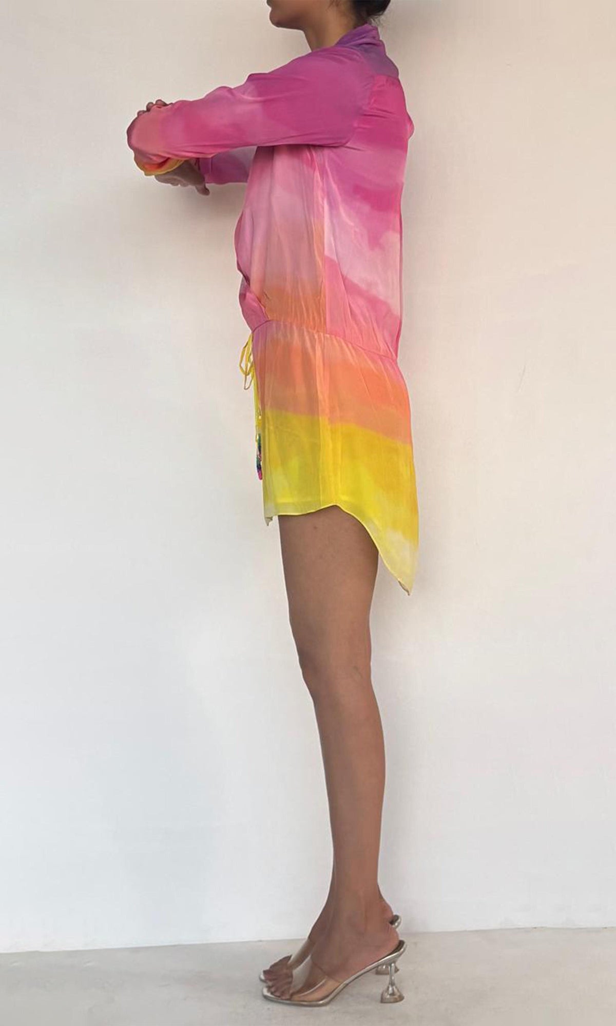 Rococo Sand | Aimee Crepe Short Dress | Ombre Multi