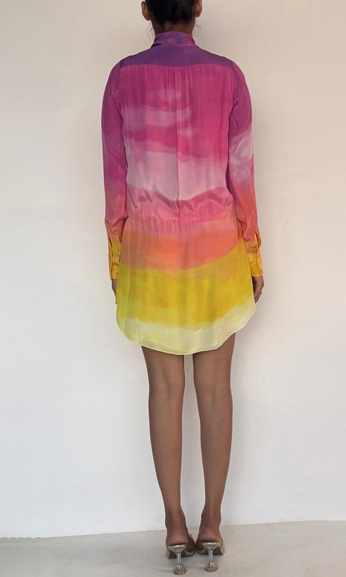 Rococo Sand | Aimee Crepe Short Dress | Ombre Multi
