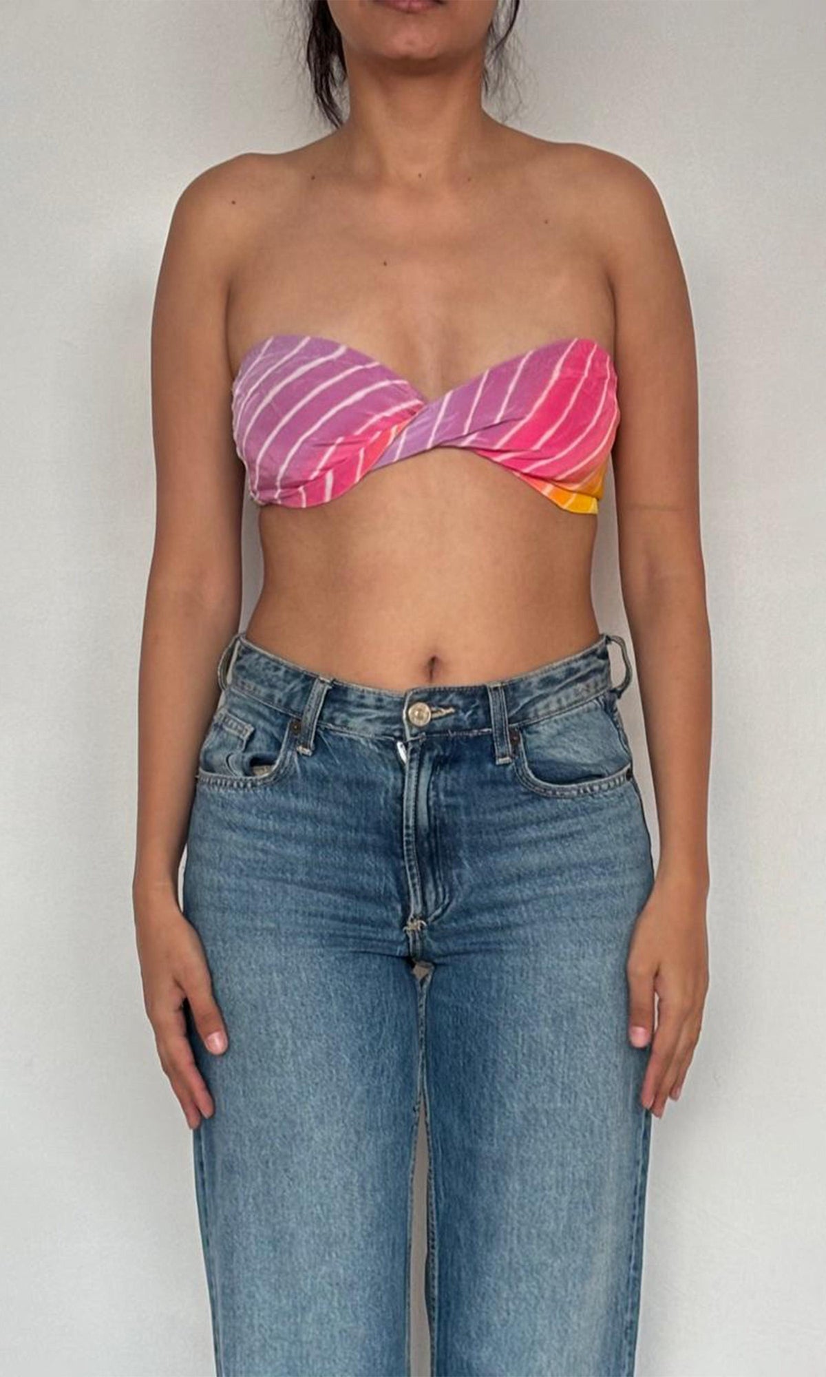 Rococo Sand | Evie Tanish Crepe Bandeau | Multi