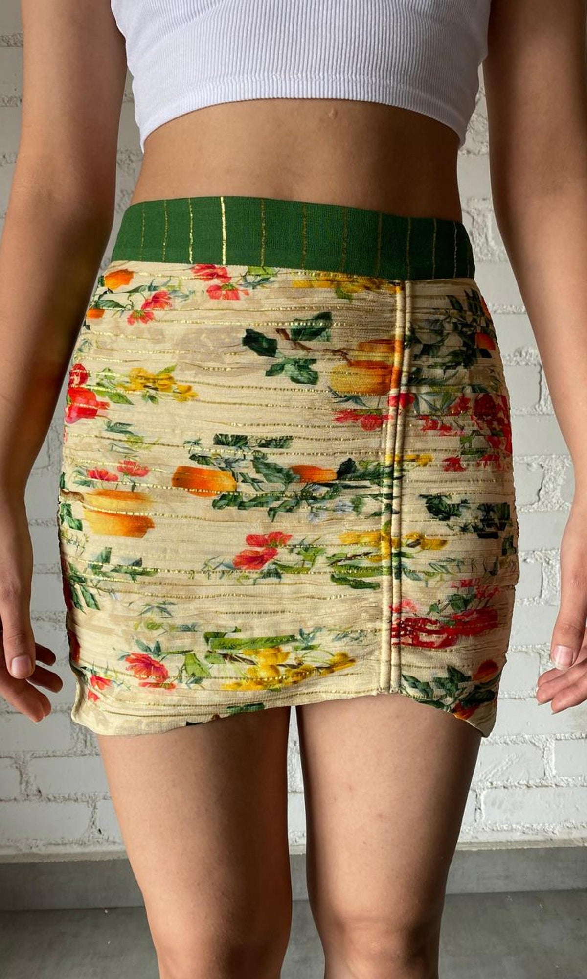 Rococo Sand | Inv Viscose Georgtte Lurex Short Skirt | Multi