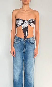Womens | Inv Polyester Satin Bandeau | Black