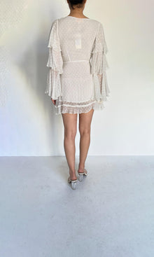 Womens | Inv Viscose Chiffon Short Dress | White