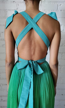 Womens | Kiki Viscose Flat Chiffon Long Dress | Green