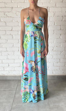 Rococo Sand | Loiss Polyester Satin Lycra Jumpsuit | Turquoise